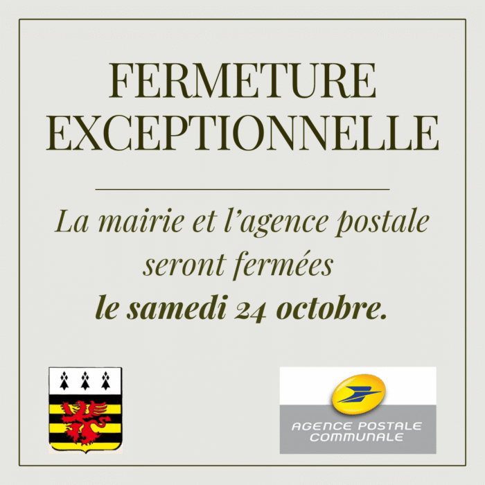 Fermeture exceptionnelle